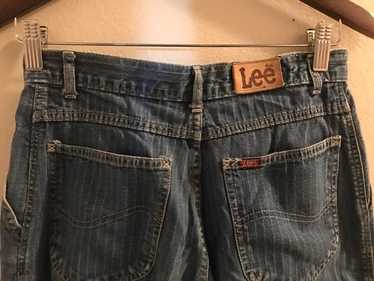 1980's Lee Riders High Rise Chalk Stripe Light We… - image 1