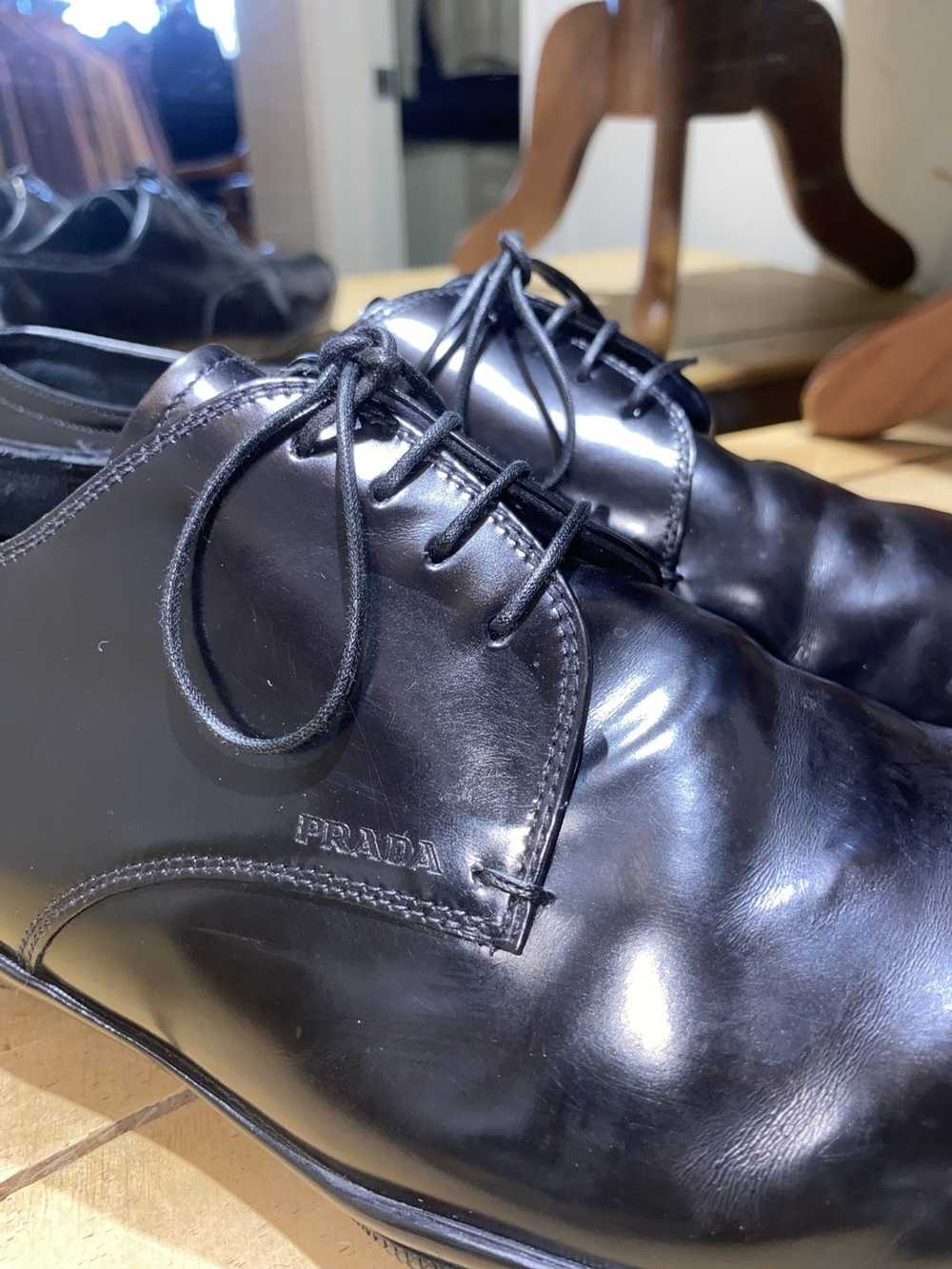 Prada Prada black leather shoes - image 5