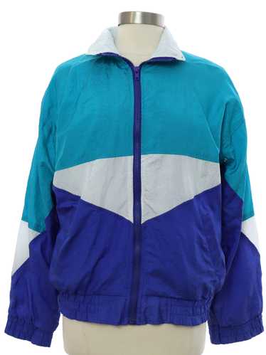 1980's Womens Windbreaker Zip Jacket