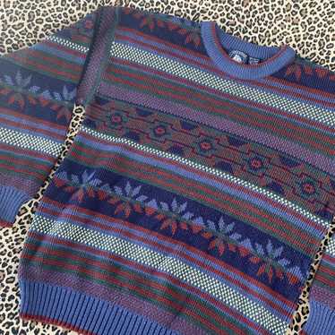 Vintage Vintage Made in Korea Striped Patterned S… - image 1