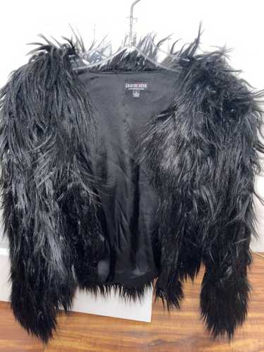 Vintage Black shaggy faux fur