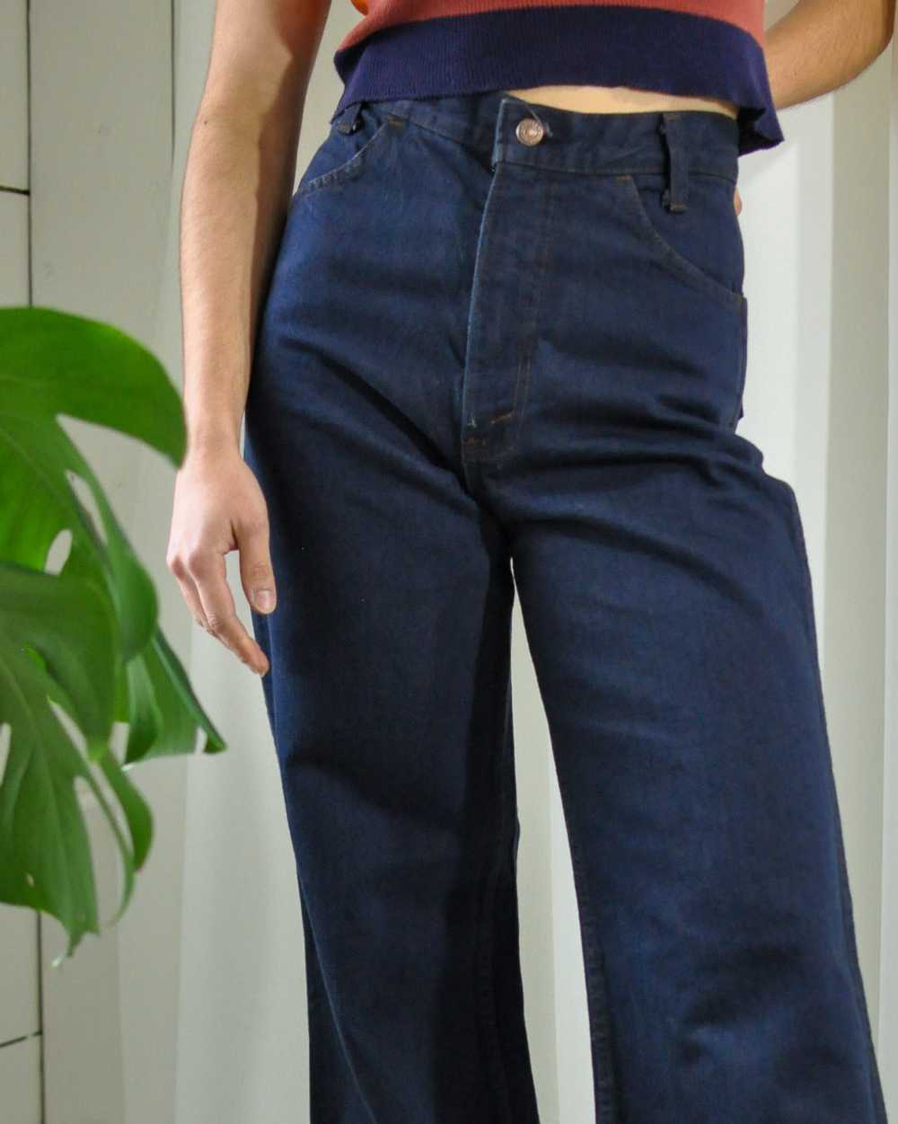 70s High Waist Bellbottom Jeans - image 2