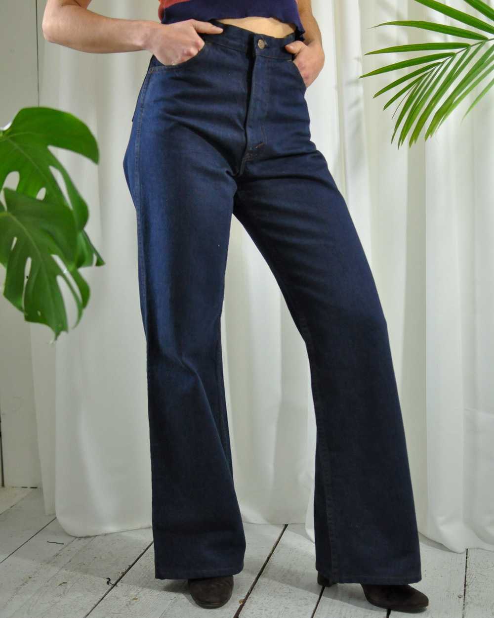 70s High Waist Bellbottom Jeans - image 3