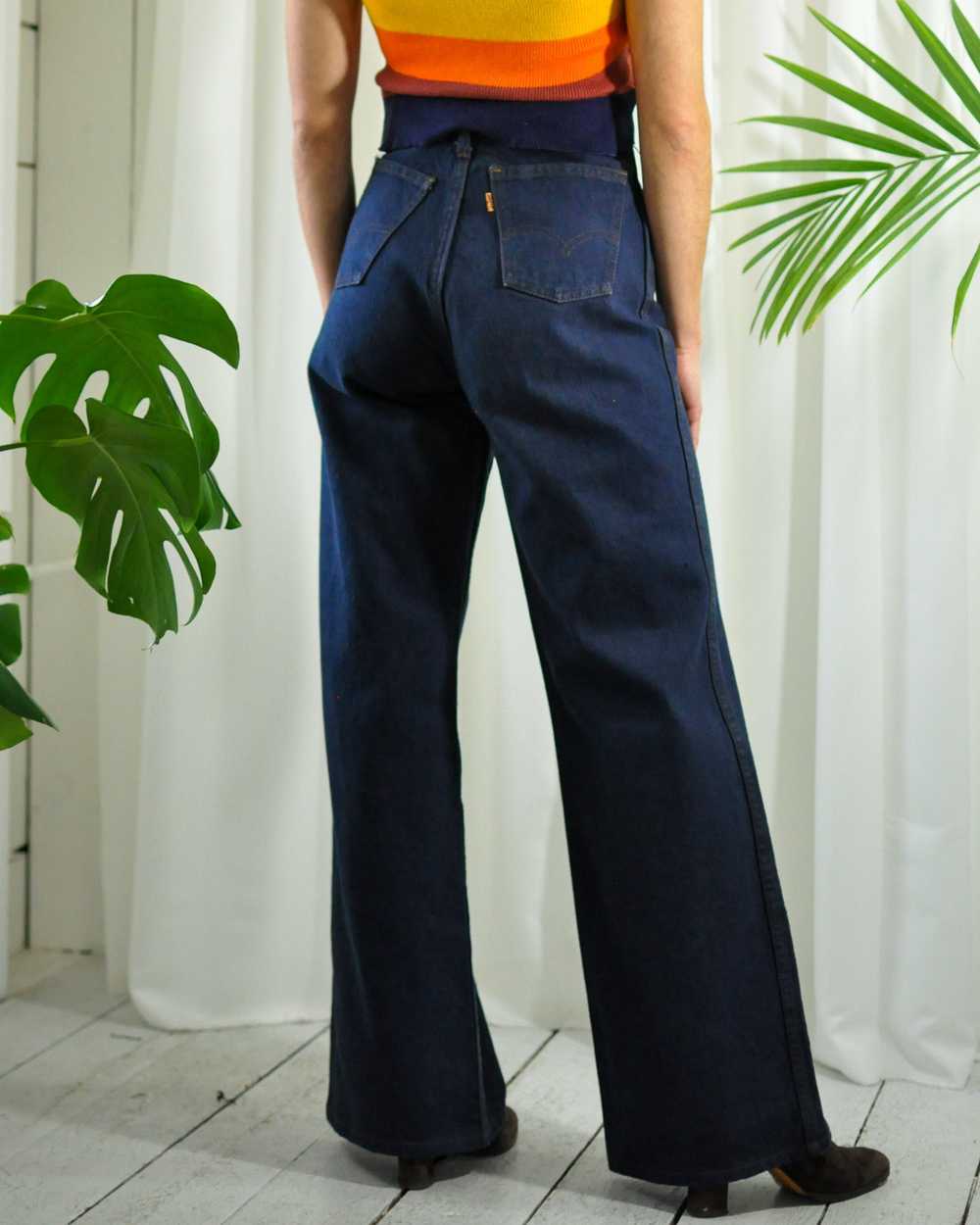 70s High Waist Bellbottom Jeans - image 4