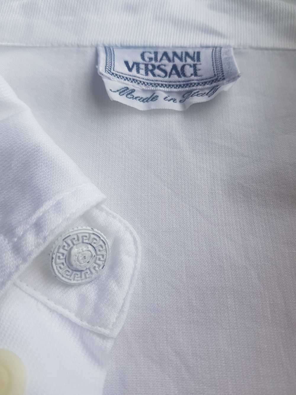 Versace GIANNI VERSACE Vintage 90s Auth Shirt Whi… - image 6