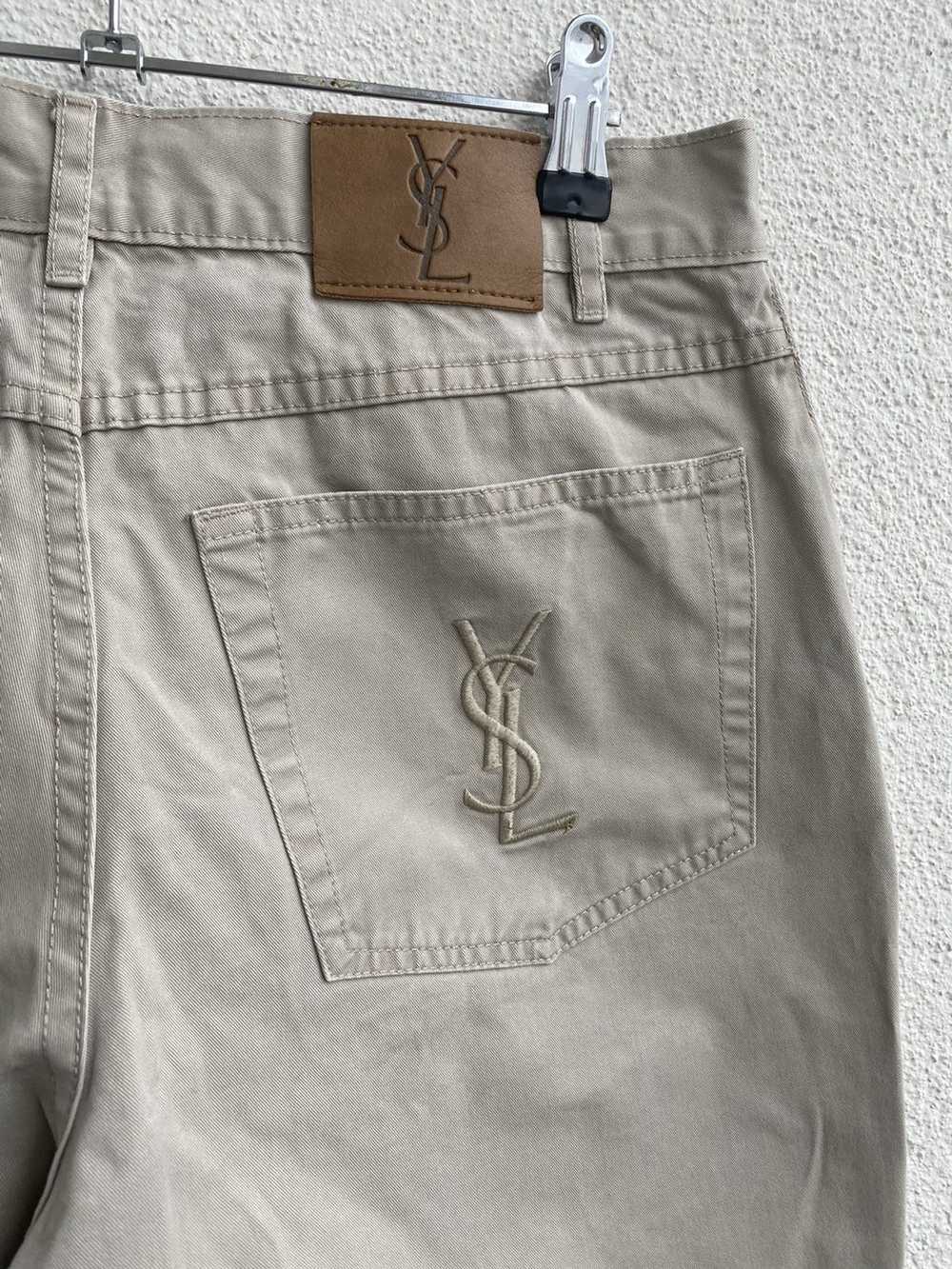 Yves Saint Laurent Beige YSL Cotton Jeans - image 1
