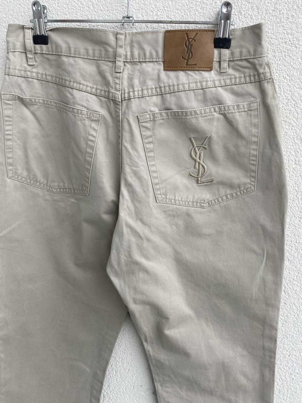 Yves Saint Laurent Beige YSL Cotton Jeans - image 2