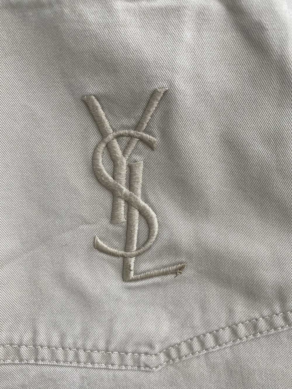 Yves Saint Laurent Beige YSL Cotton Jeans - image 8