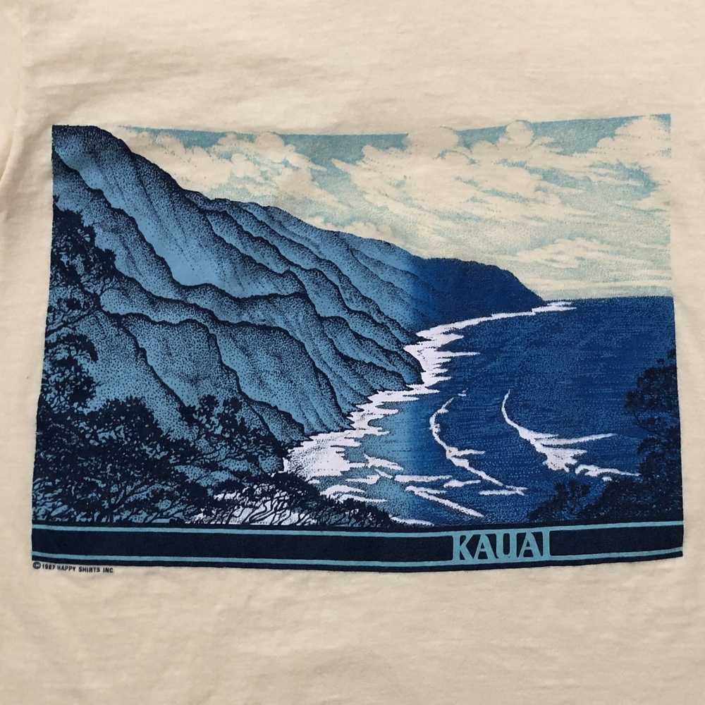Hanes × Vintage Kauai Hawaii Island Waves 80s Vin… - image 2