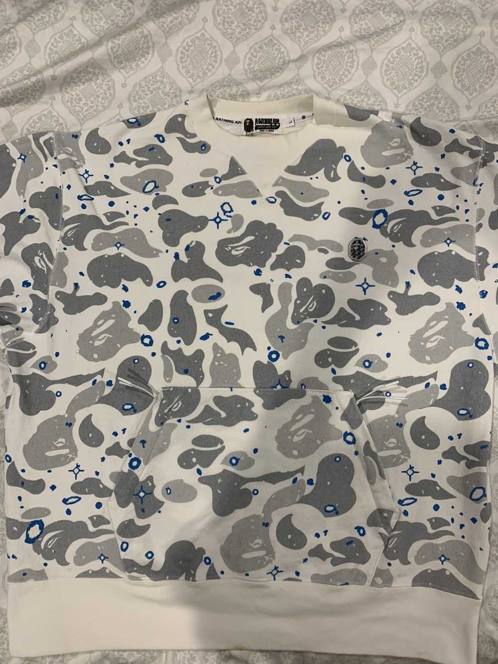 Bape Bape Relaxed Space Camo Crewneck White - image 1