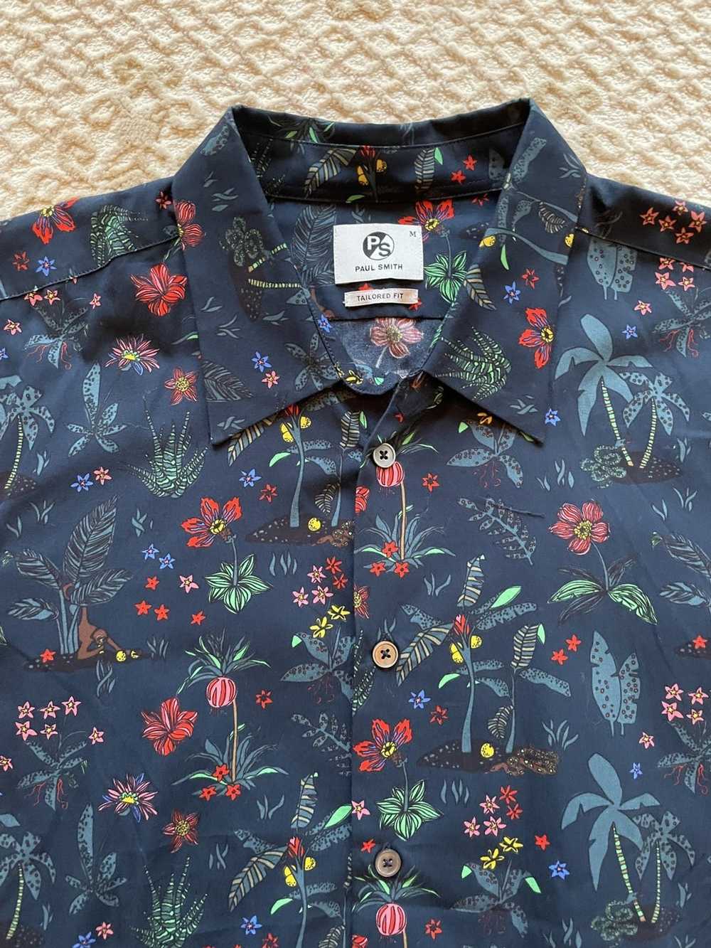 Paul Smith Navy Floral Shirt - image 3