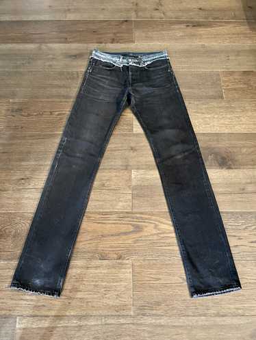 Dior aw06 black blue cummerbund jeans - image 1