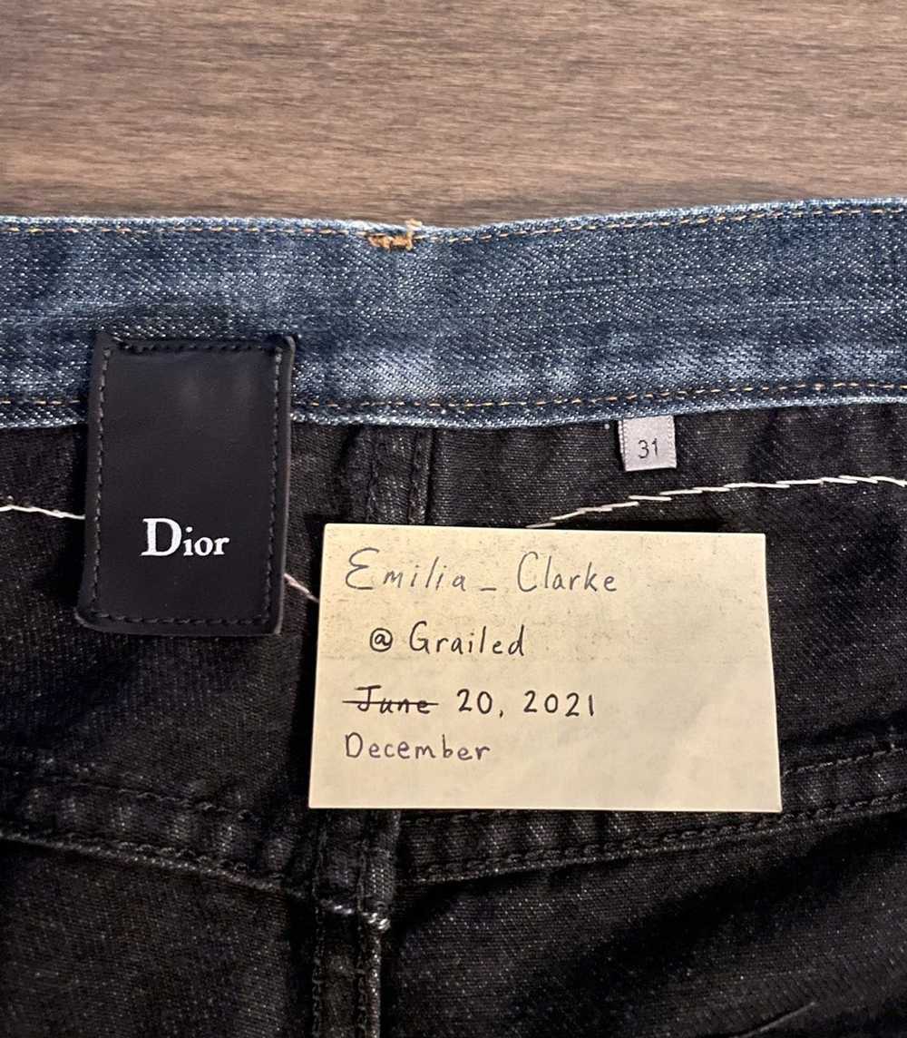 Dior aw06 black blue cummerbund jeans - image 5