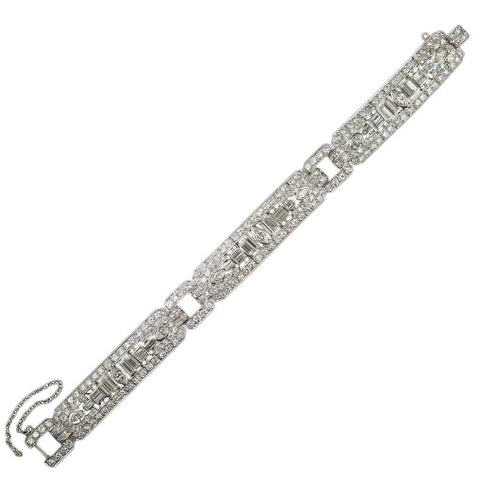 Art Deco Diamond Bracelet by Katz and Ogush - image 4