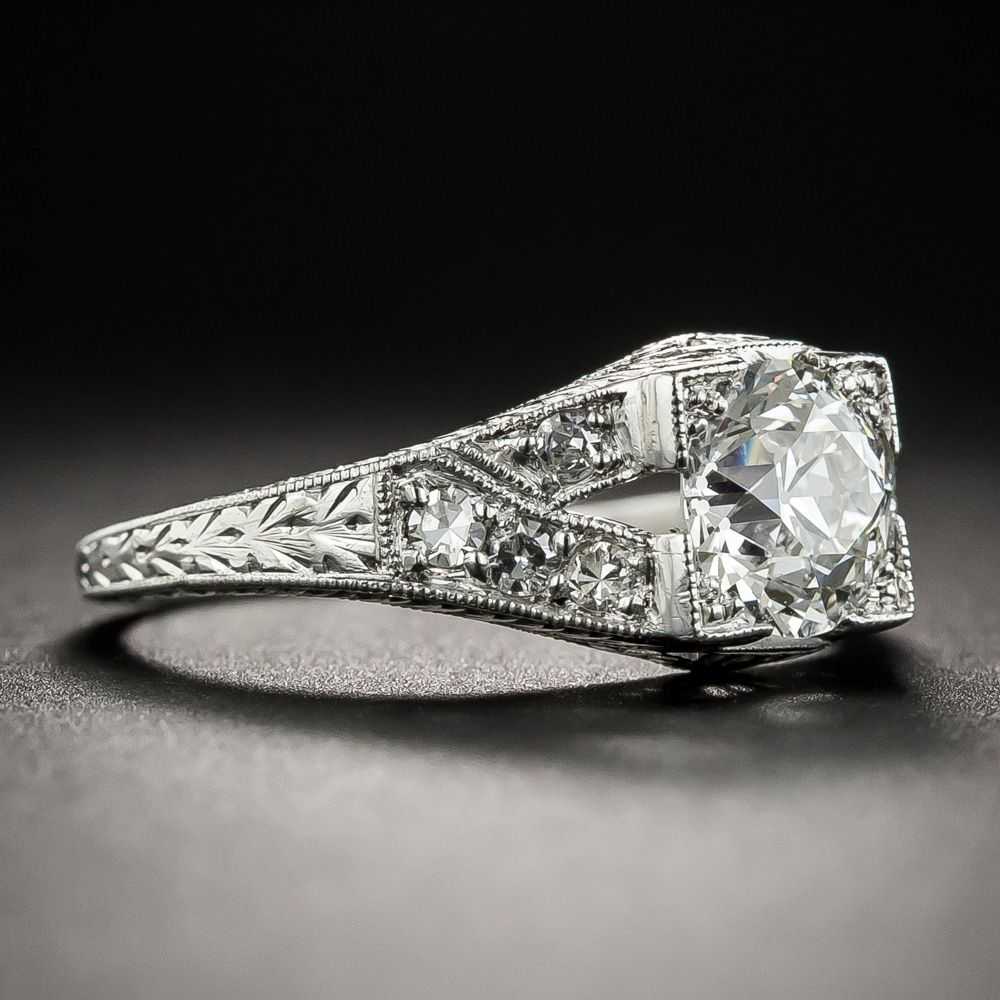 1.16 Carat Diamond Platinum Engagement Ring - GIA… - image 2