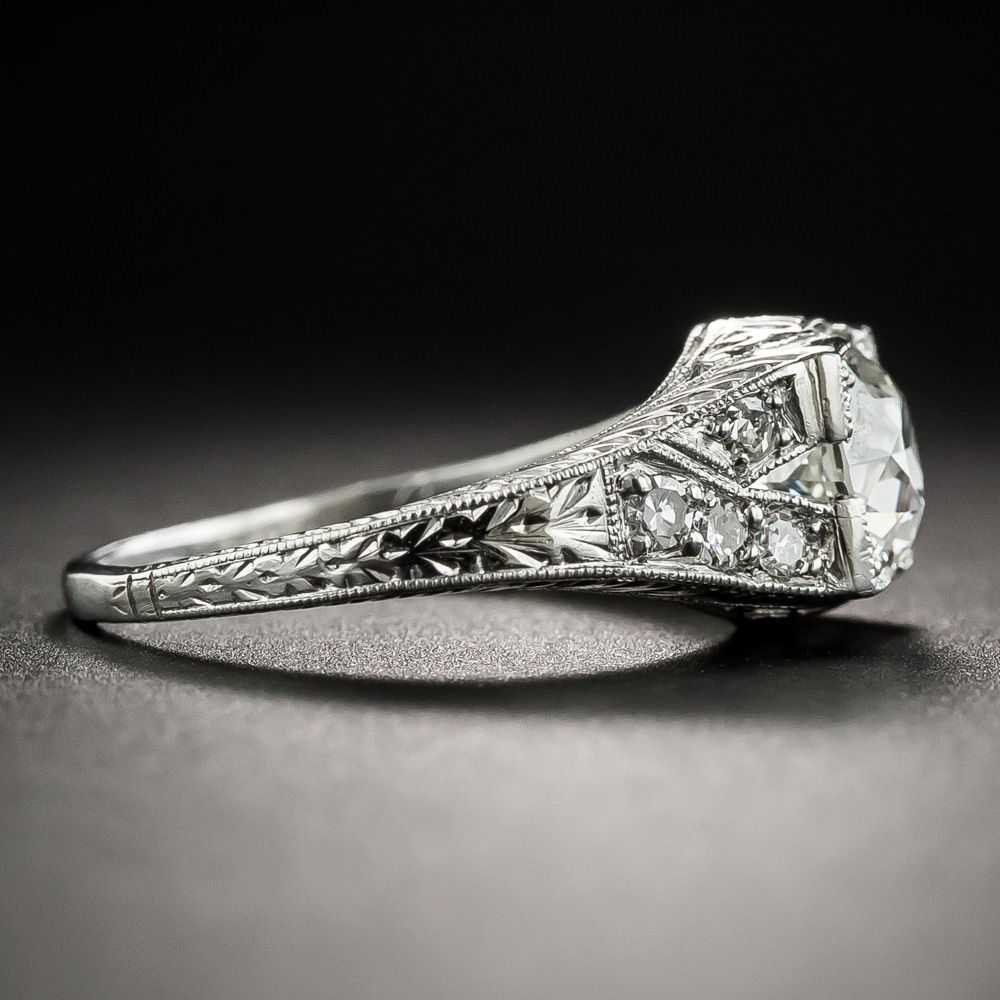 1.16 Carat Diamond Platinum Engagement Ring - GIA… - image 3