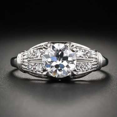 Art Deco 1.04 Carat Diamond Platinum Engagement R… - image 1