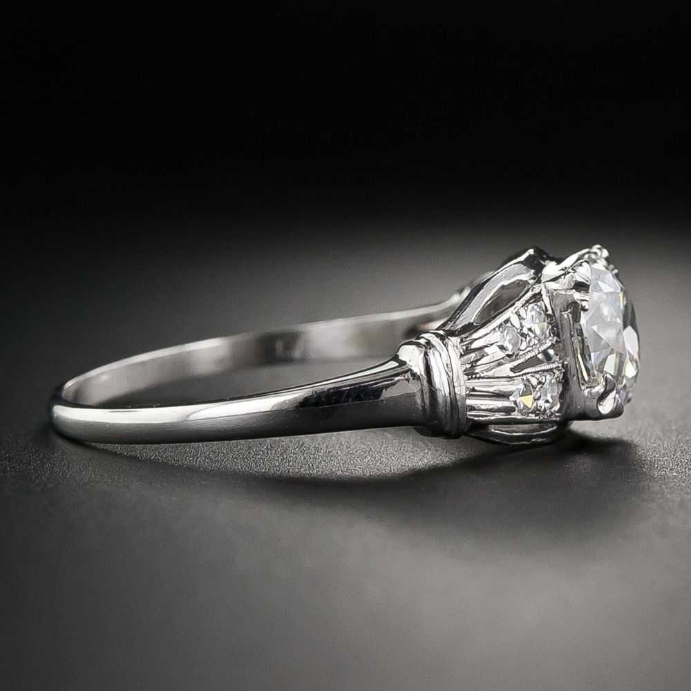 Art Deco 1.04 Carat Diamond Platinum Engagement R… - image 3