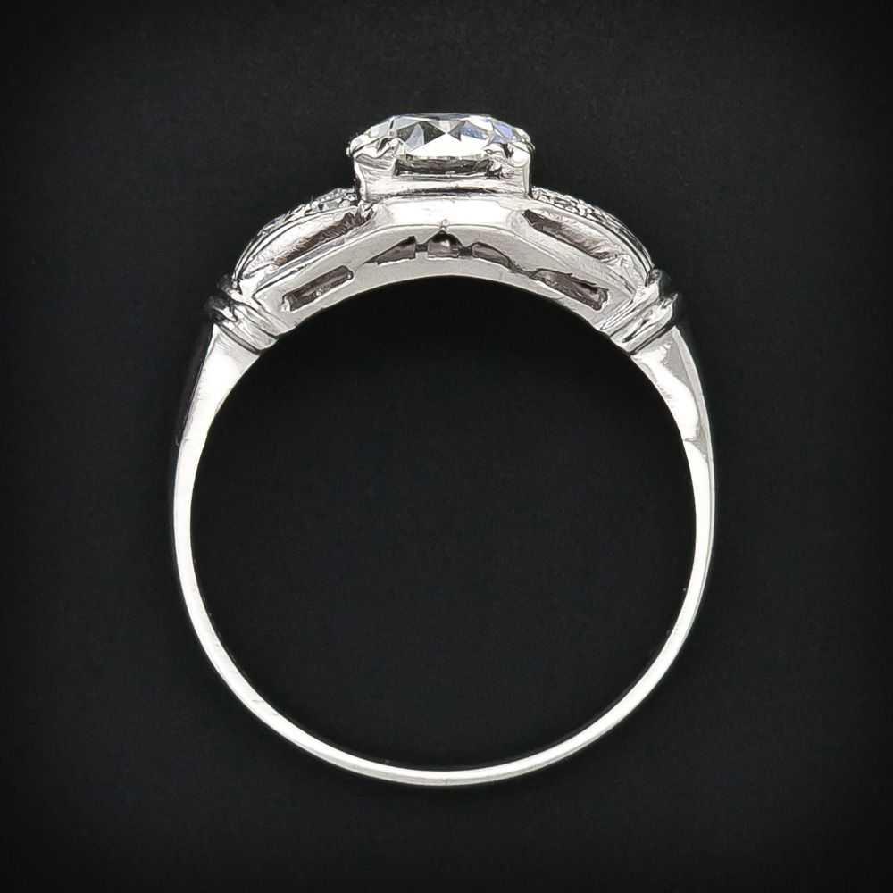 Art Deco 1.04 Carat Diamond Platinum Engagement R… - image 4