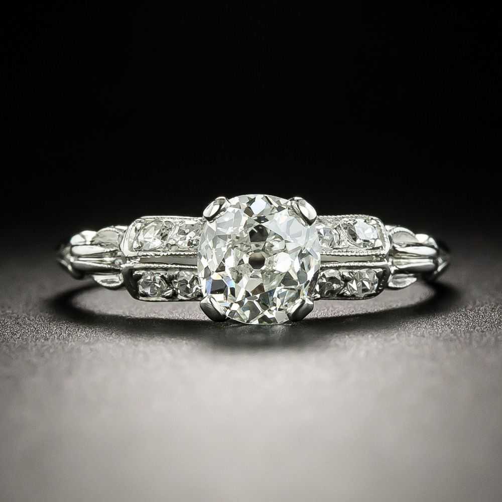 Art Deco 1.00 Carat Diamond Engagement Ring - GIA… - image 1