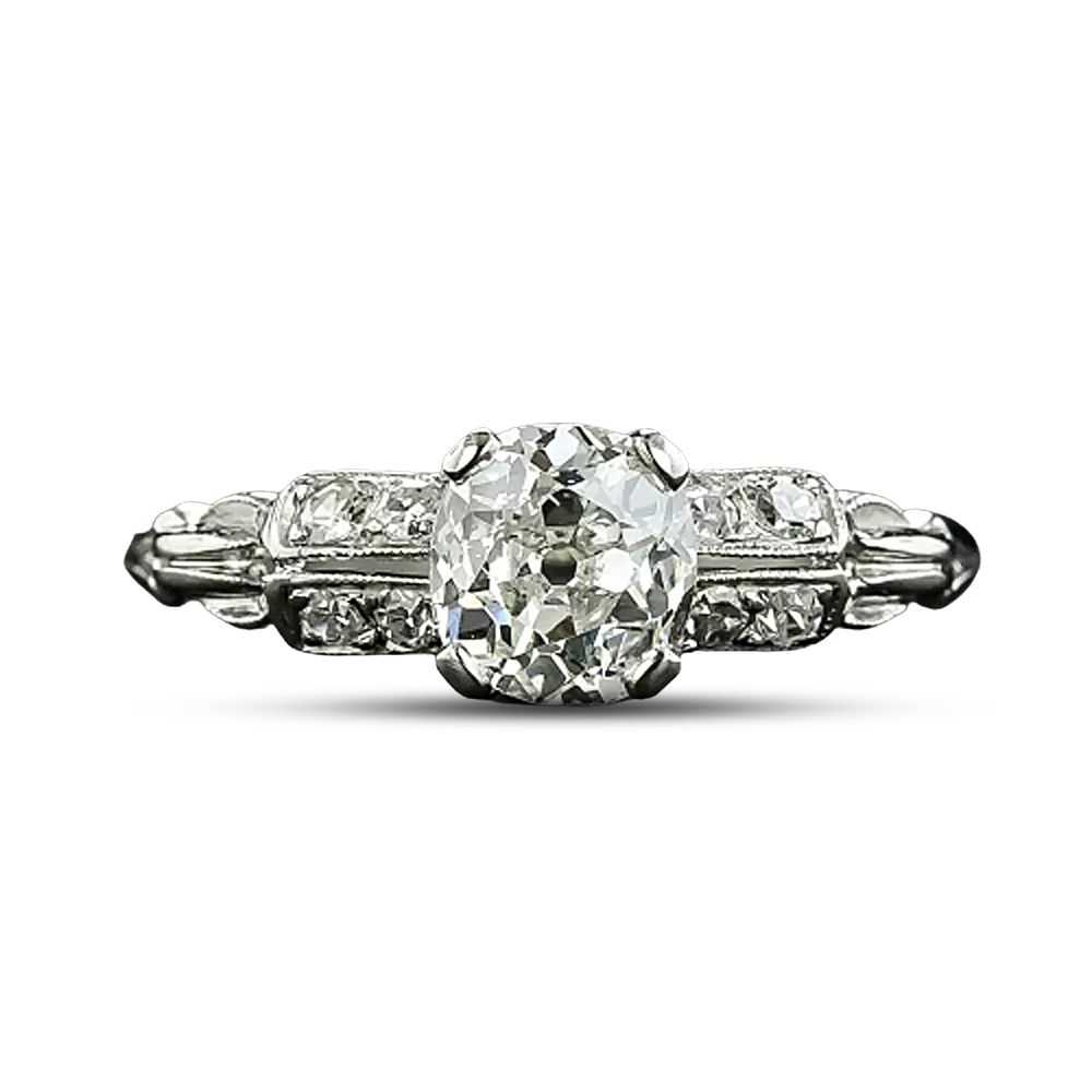 Art Deco 1.00 Carat Diamond Engagement Ring - GIA… - image 4