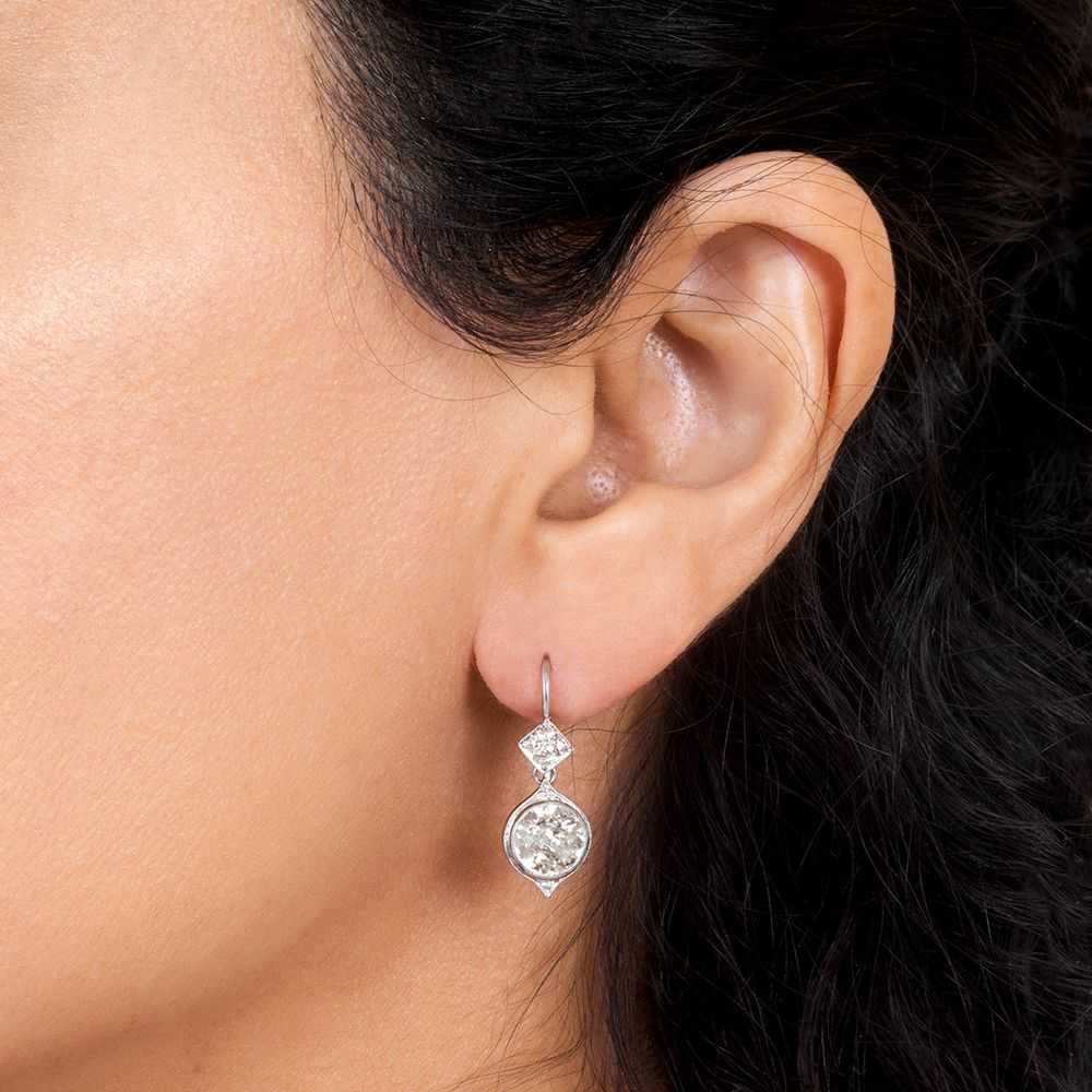Art Deco 3.80 Carat Total Diamond Dangle Earrings - image 4