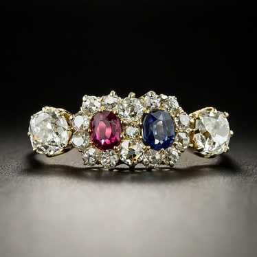 Victorian Ruby, Sapphire and Diamond Ring