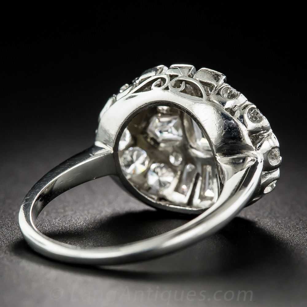 Mid-Century Platinum Diamond Ring - image 4