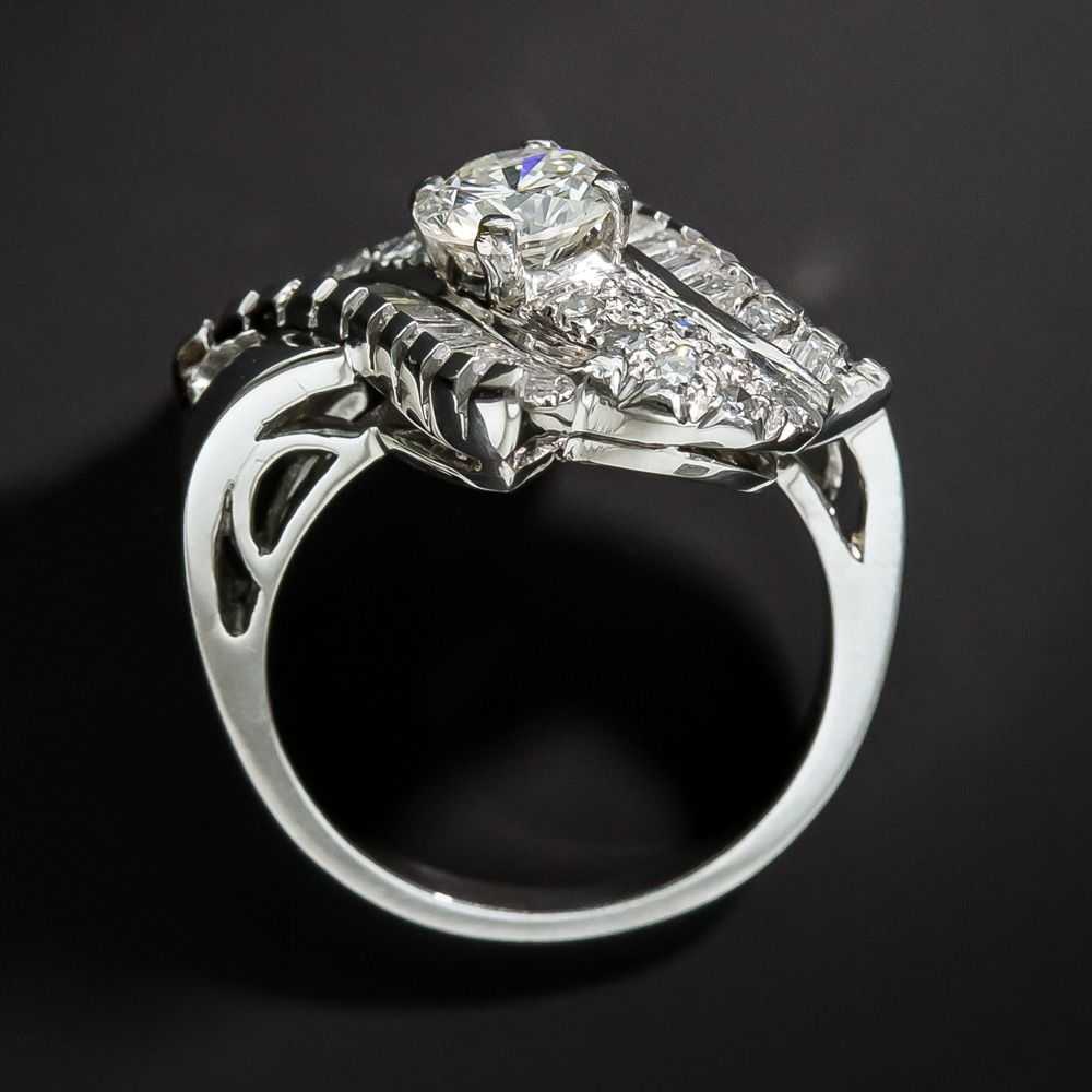 .87 Carat Mid-Century Platinum and Diamond Cockta… - image 5