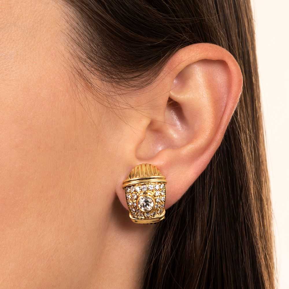 Estate Diamond Earrings - image 4