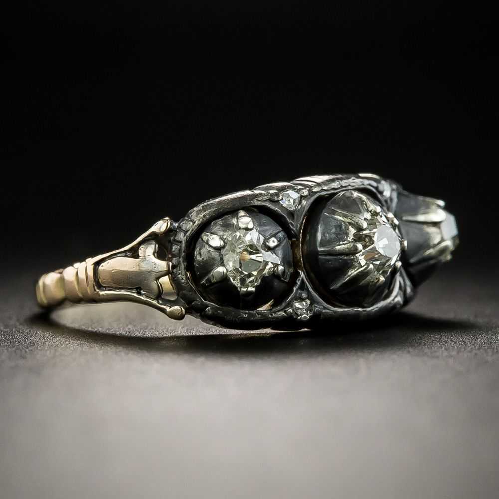 Georgian Three-Stone Diamond Ring - image 2