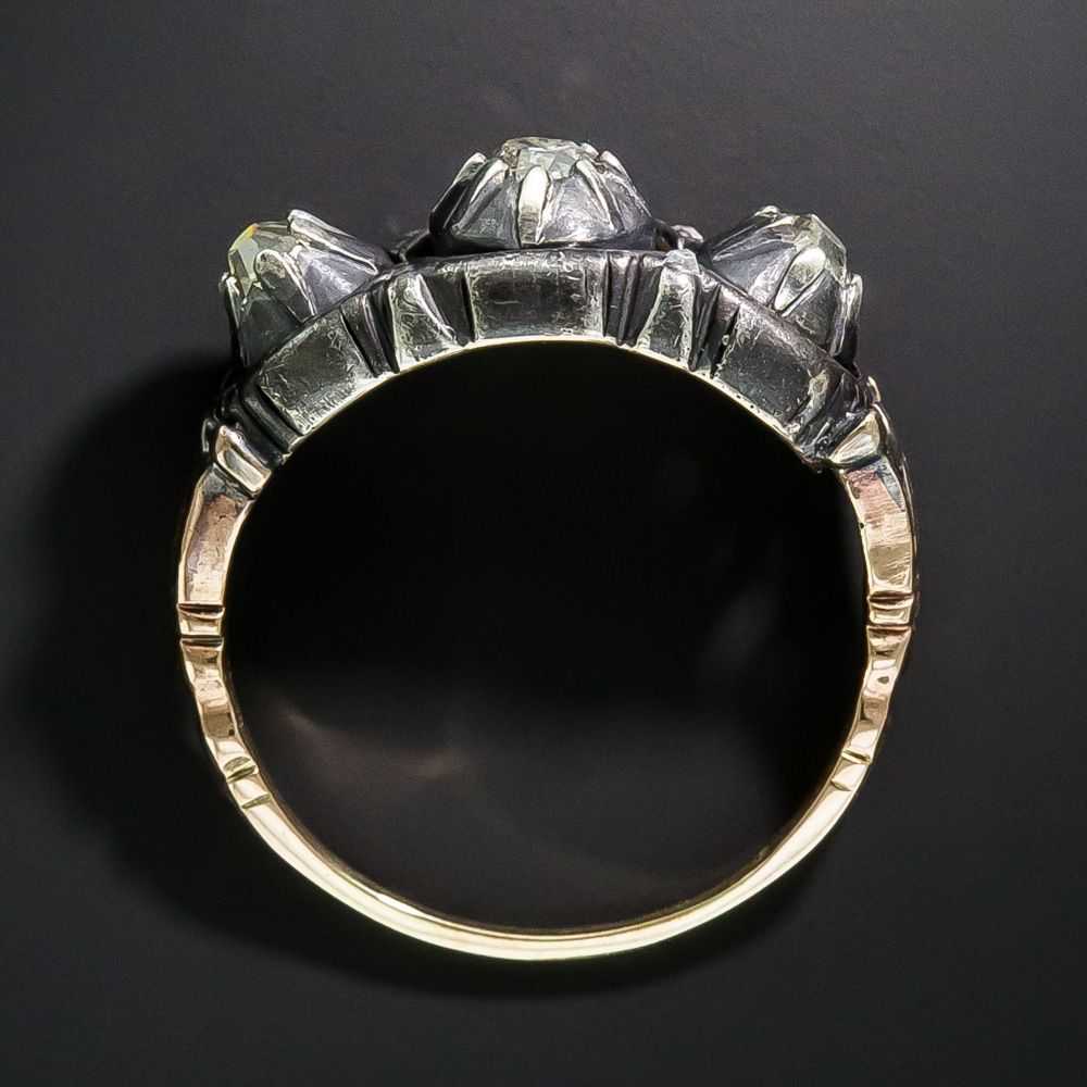 Georgian Three-Stone Diamond Ring - image 4
