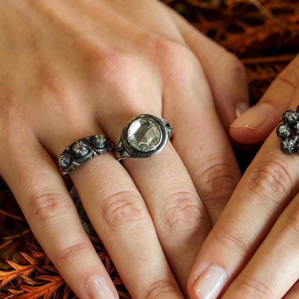 Georgian Three-Stone Diamond Ring - image 6