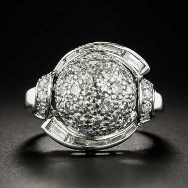 Mid-Century Pavé Diamond Ring