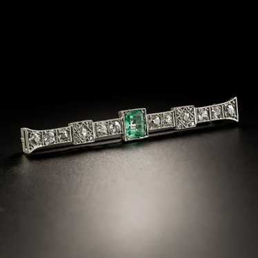 Lacloche Frères Art Deco Emerald and Diamond Bar … - image 1