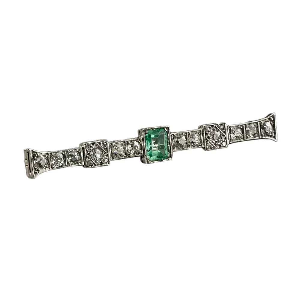 Lacloche Frères Art Deco Emerald and Diamond Bar … - image 4