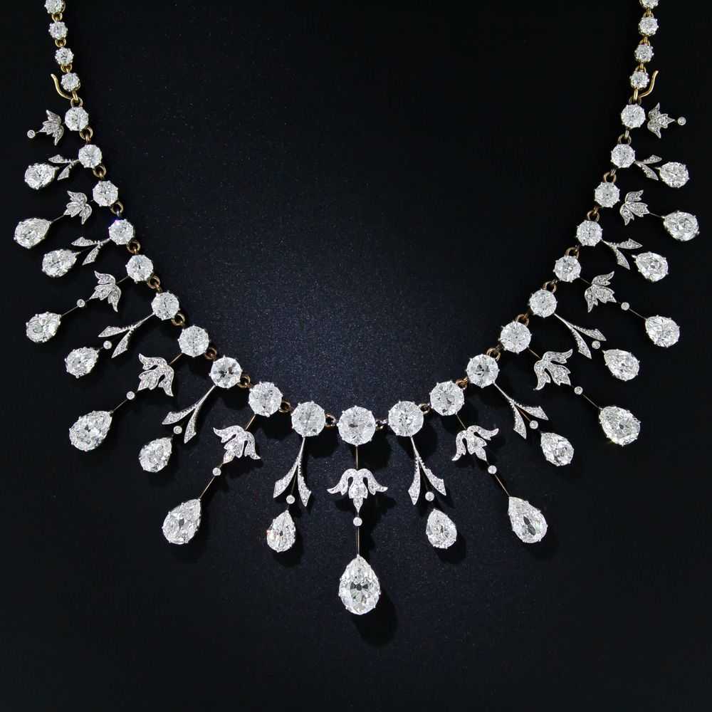 Extraordinary Edwardian Diamond Fringe Necklace - image 1