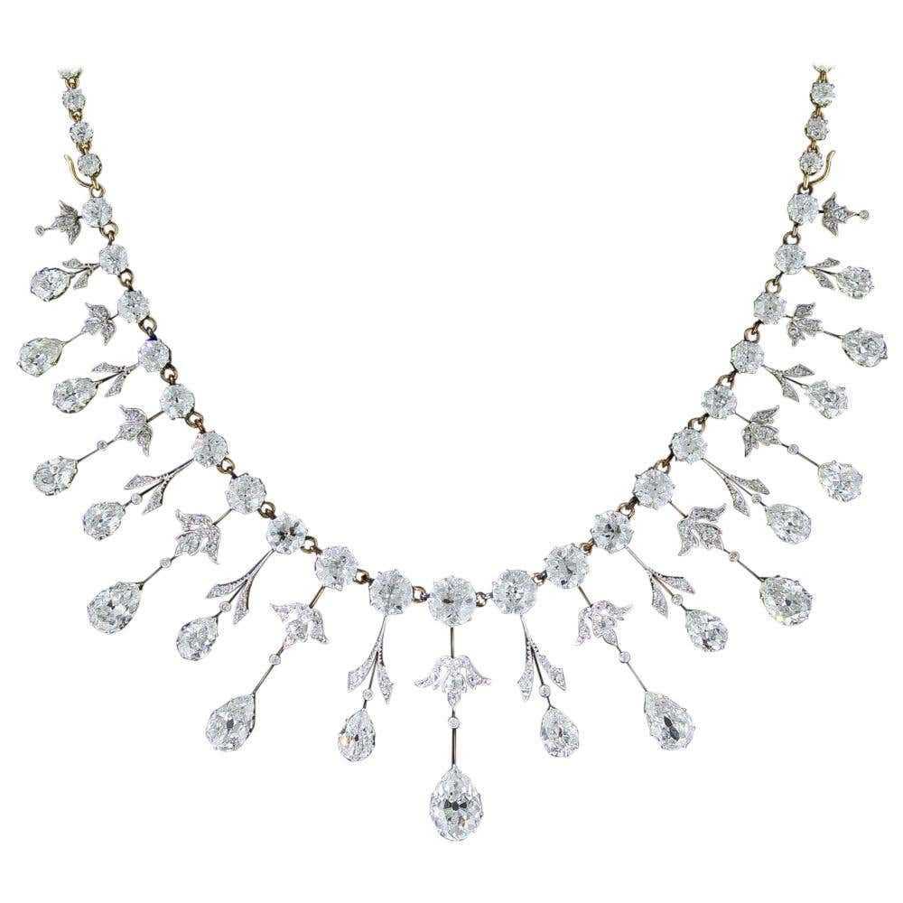 Extraordinary Edwardian Diamond Fringe Necklace - image 6