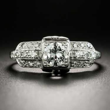 Late Art Deco .50 Carat Diamond Engagement Ring