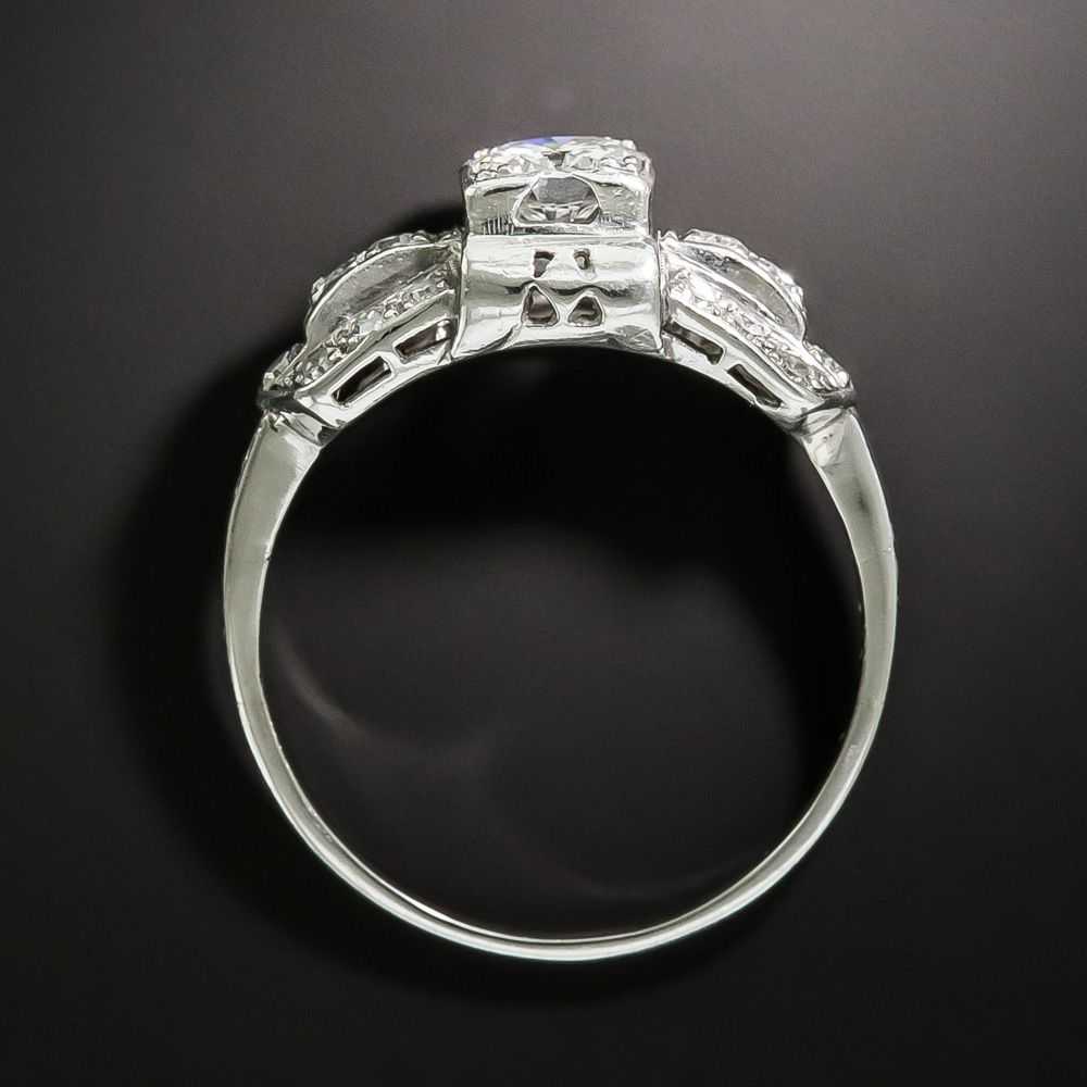 Late Art Deco .50 Carat Diamond Engagement Ring - image 3