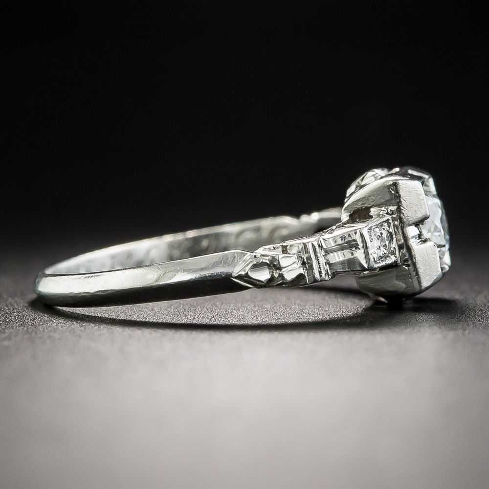 Art Deco .31 Carat Platinum Diamond Engagement Ri… - image 3