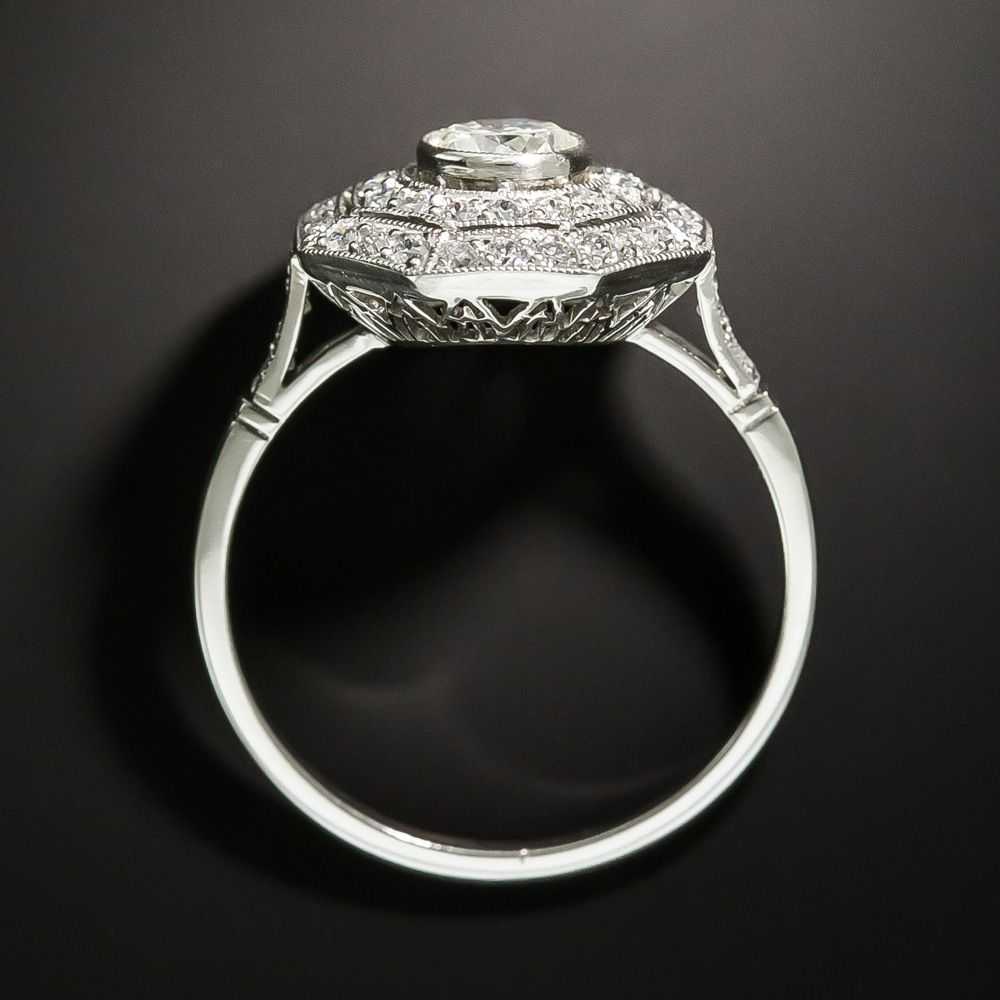 Edwardian Style .48 Carat Octagonal Diamond Ring - image 3