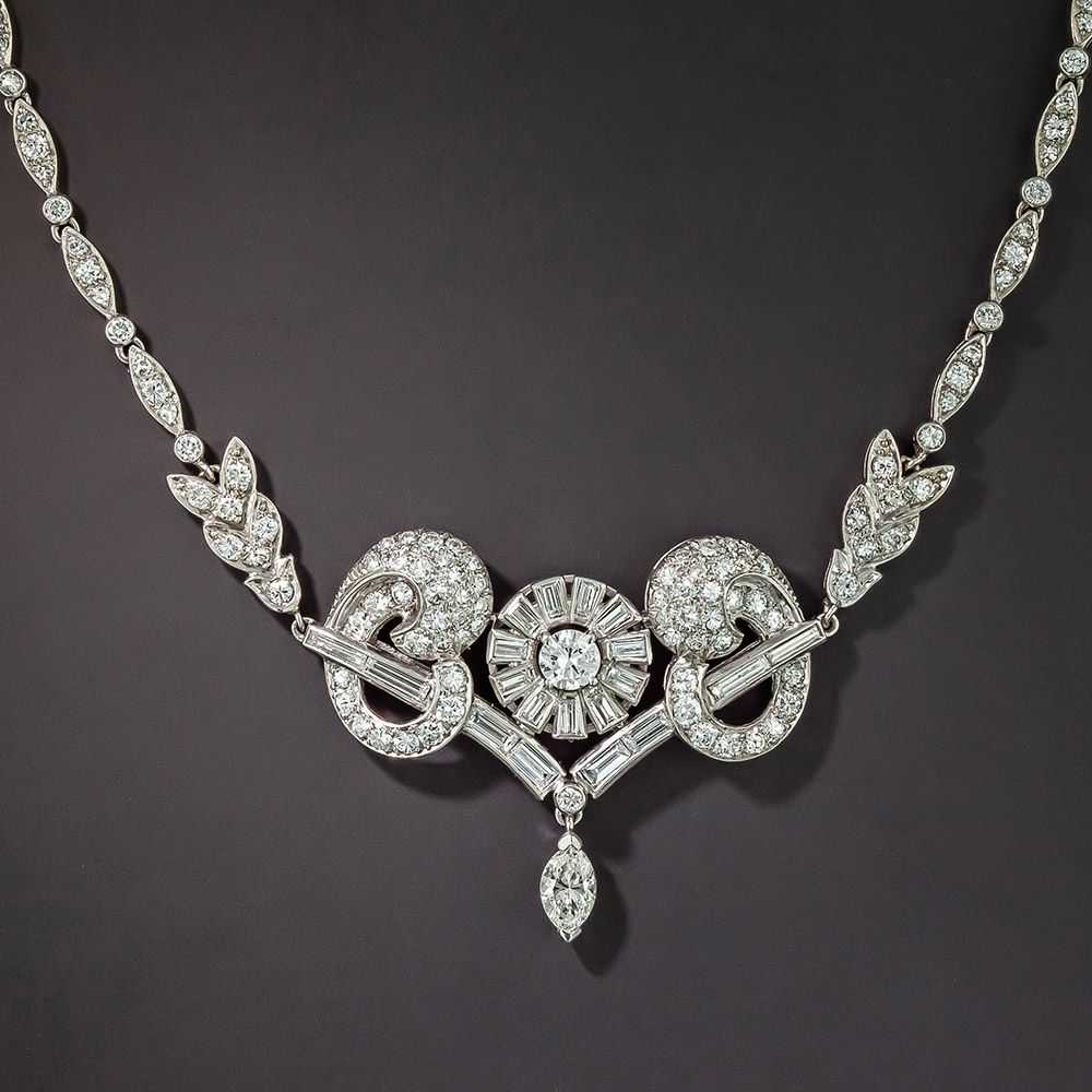 Mid-Century Centerpiece Diamond Necklace - image 2