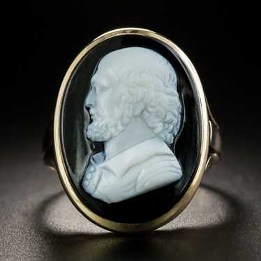 Antique Onyx Cameo Ring, Circa 1898 - image 1