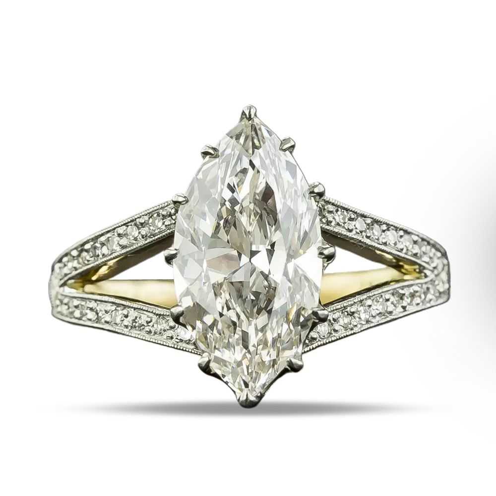 Tiffany & Co. Edwardian 2.71 Carat Marquise Diamo… - image 6