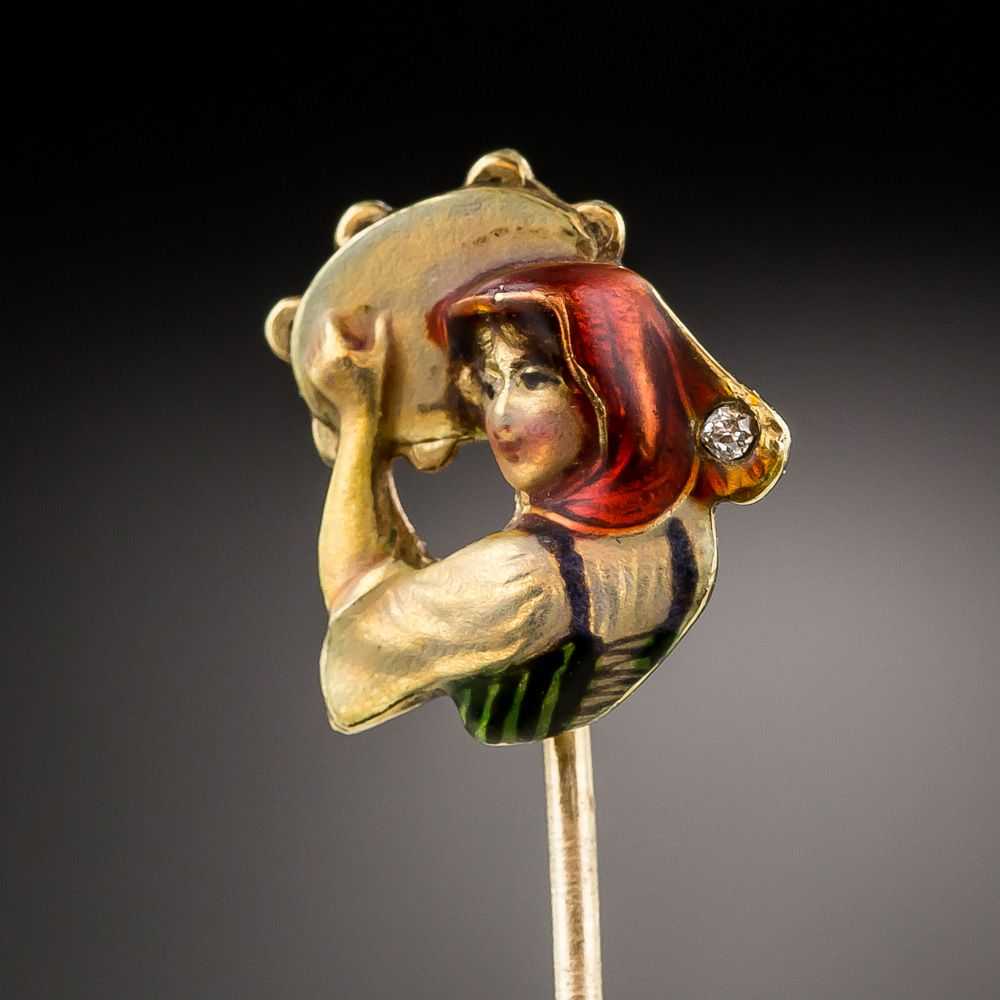 Tambourine Girl Stick Pin - image 1