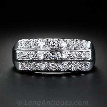 Three-Row Diamond Wedding Band - image 1