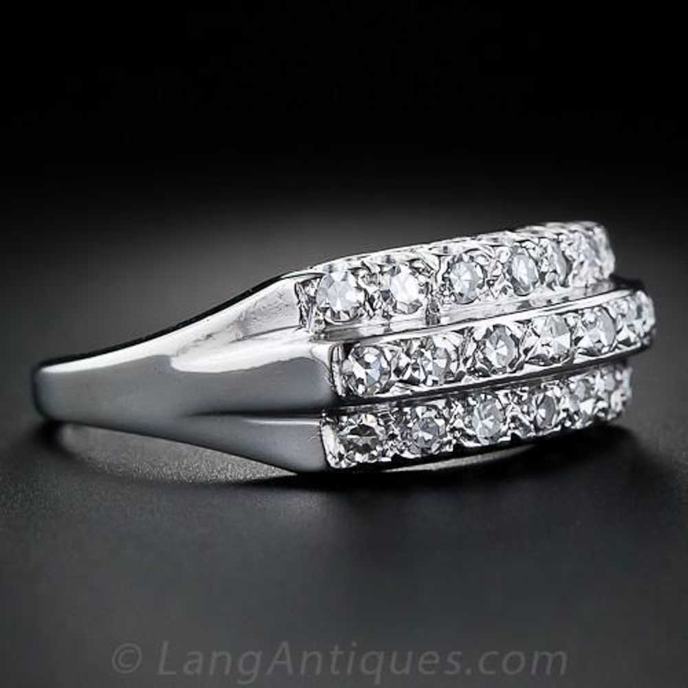 Three-Row Diamond Wedding Band - image 2