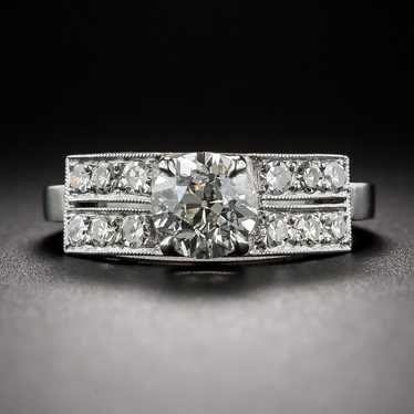 .96 Carat Diamond and Platinum Art Deco Style Enga