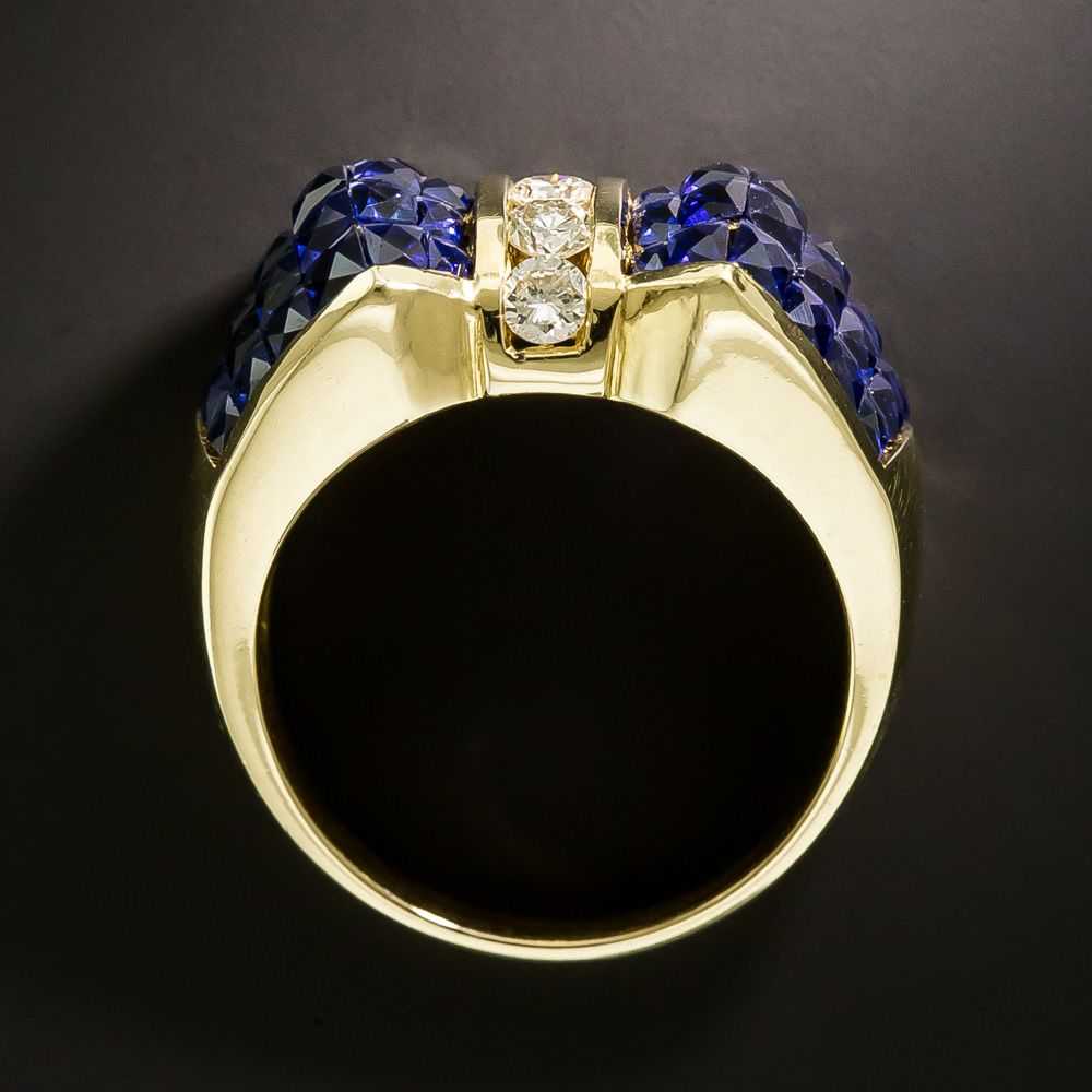 Invisible-Set Sapphire And Diamond Ring - image 3